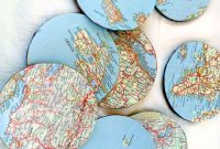 DIY Upcycled Map Coasters: Handmade Gift Idea