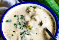 Chunky Keto Zucchini and Cheese Soup