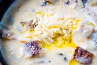 Hearty Cheesy Bacon and Chorizo Bread Soup Recipe