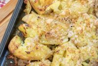 Crispy Crushed Potatoes with Parmesan and Shallots