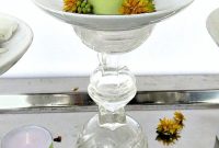 DIY Spring Pedestal from Upcycled Cordial Glasses and Saucers