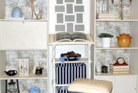 Transform Bookcases with Paint and Wrapping Paper