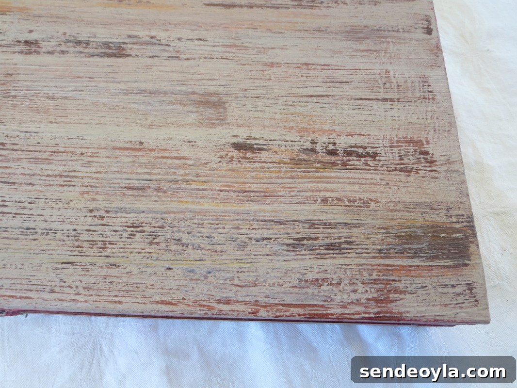 laminate made to look like old wood, Seeing Red www.theboondocksblog.com