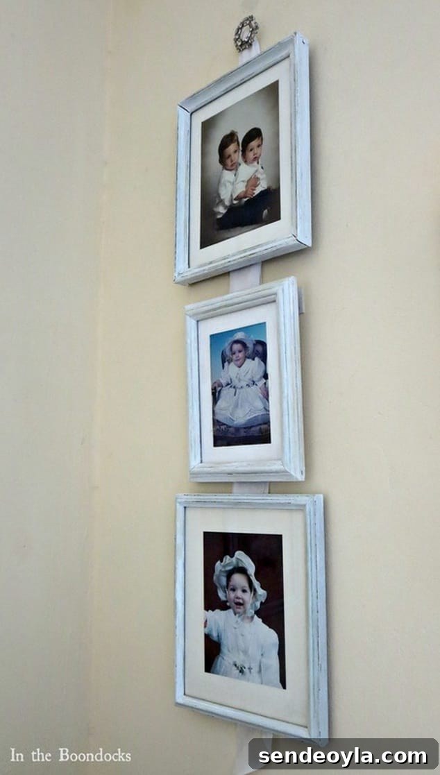 How to Remove Facial Shine for a Long-Lasting Matte Look 12 three picture frames painted to eliminate the metallic colors, hanging on white fabric strip, Banishing the Shine www.theboondocksblog.com