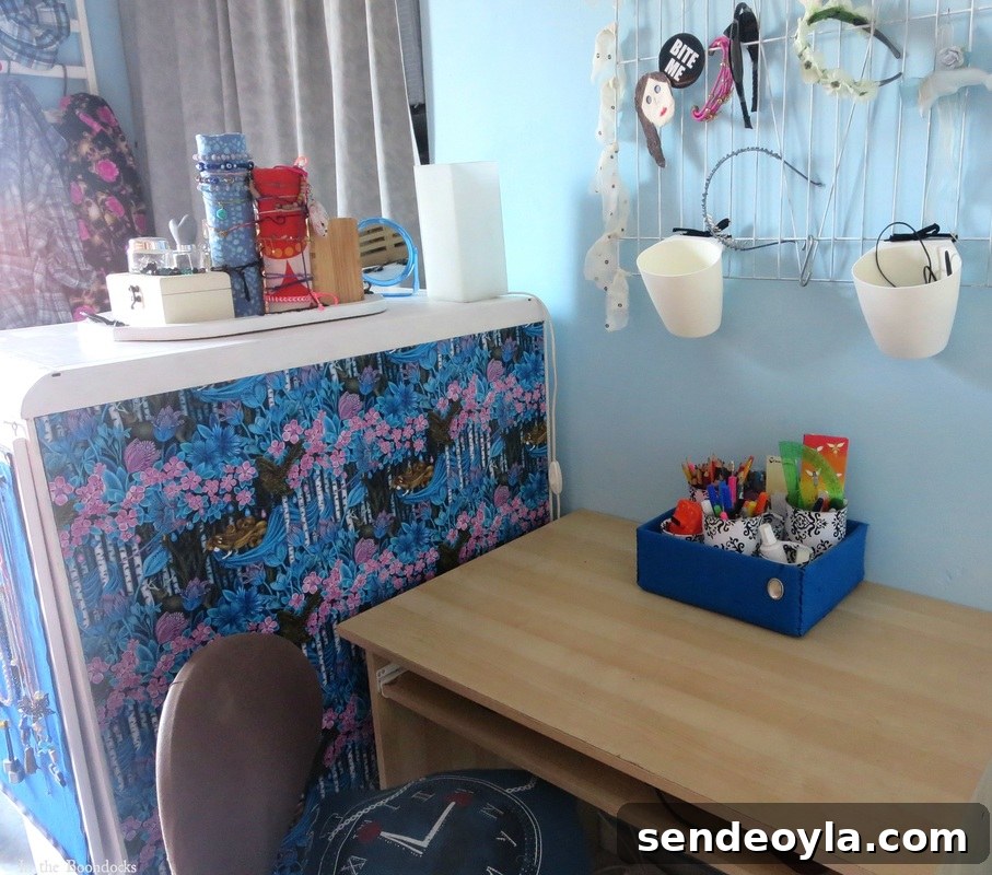 the dresser acts as a divider for the room, A Tour of the Blue Room www.theboondocksblog.com