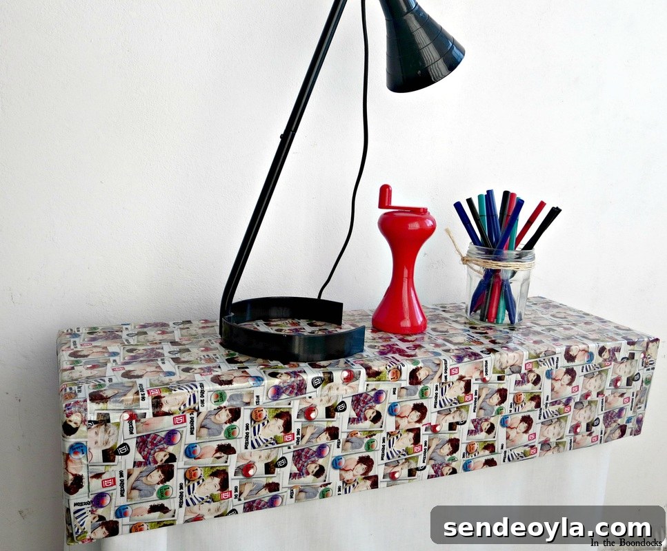 cover of heater covered in washi tape, Hiding under the wrong direction www.theboondocksblog.com