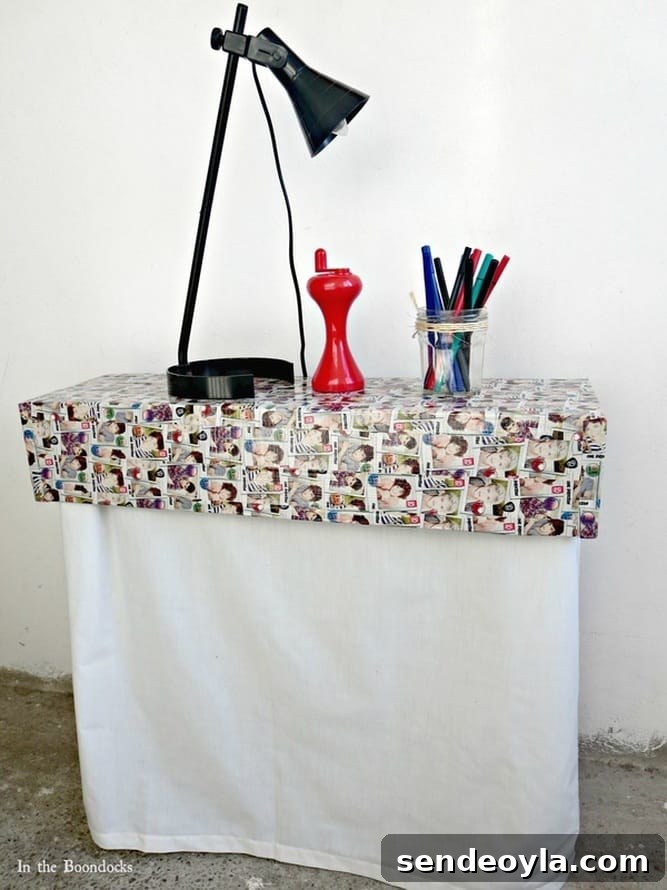 table lamp on top of side table heater, Hiding under the wrong direction www.theboondocksblog.com