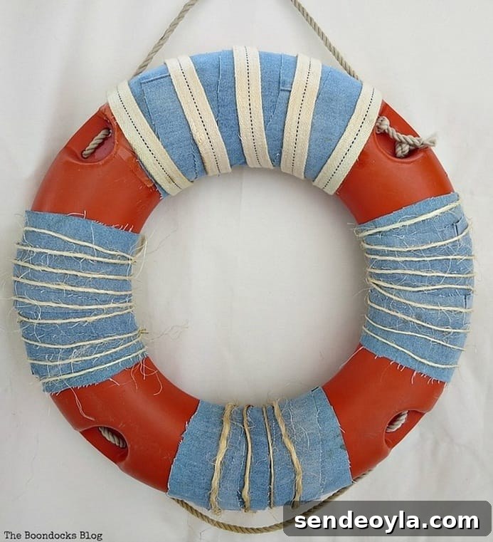 Repaired and decorated lifesaver, Saving the life saver