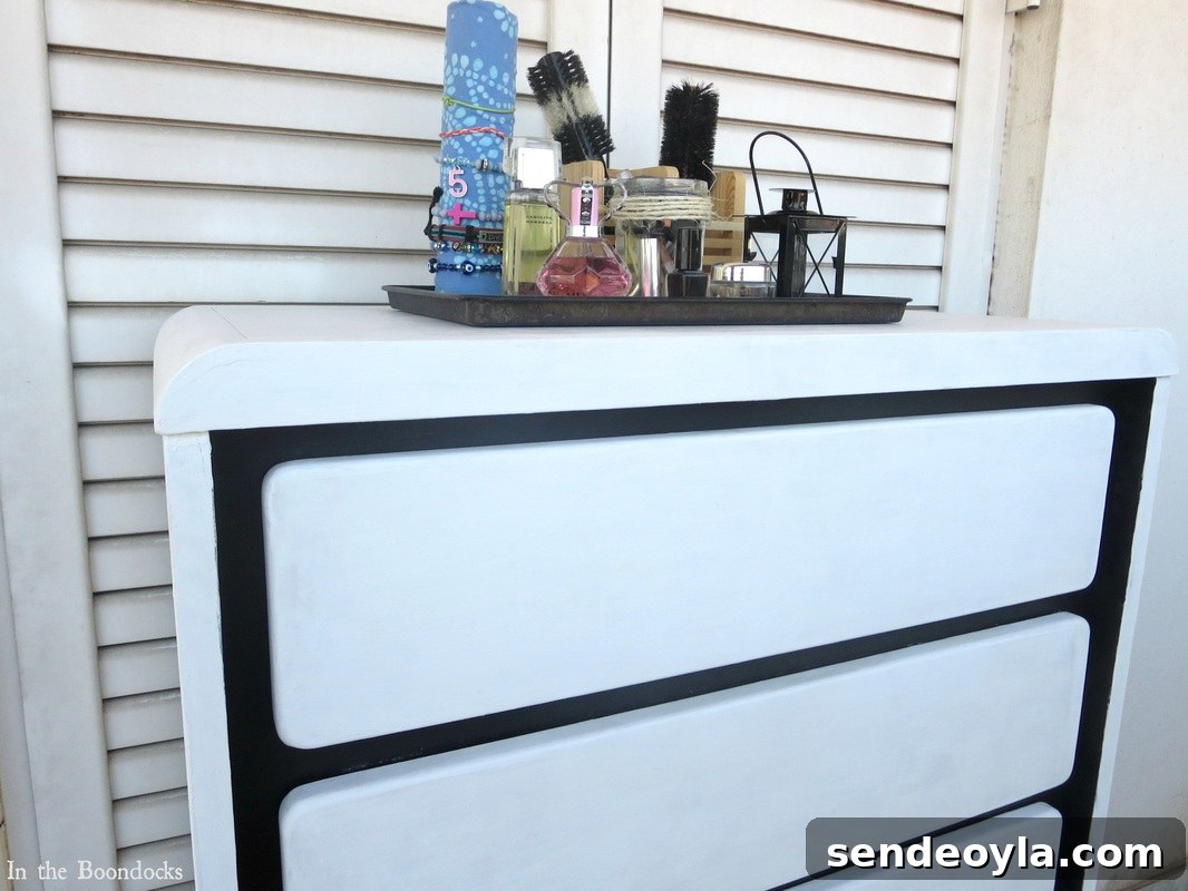 DIY Dresser Makeover: Paint and Decorative Paper Tutorial 15 top view