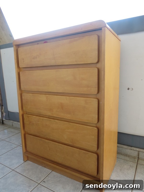 DIY Dresser Makeover: Paint and Decorative Paper Tutorial 16 Before