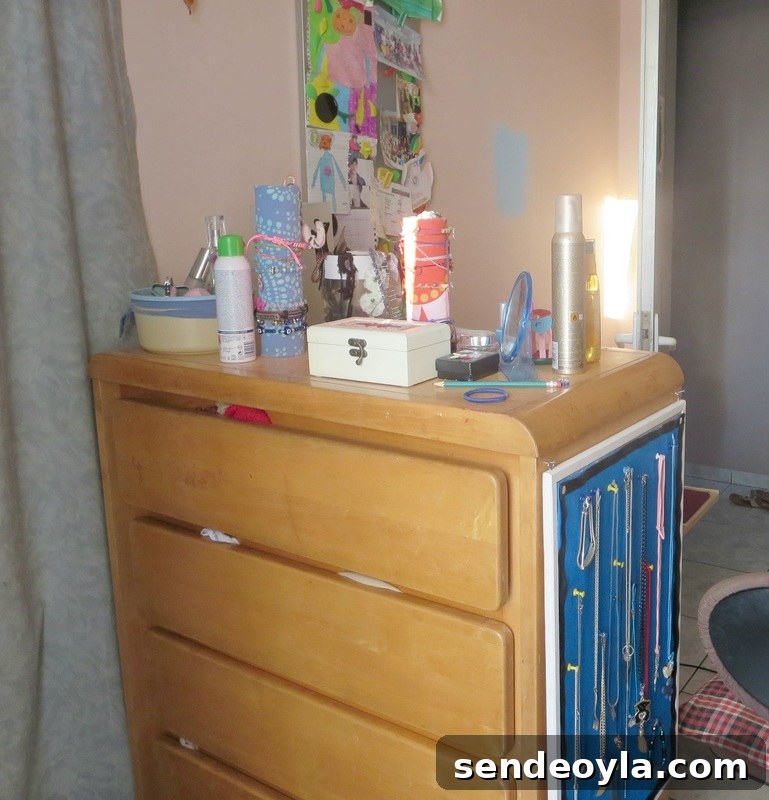 DIY Dresser Makeover: Paint and Decorative Paper Tutorial 6 Before