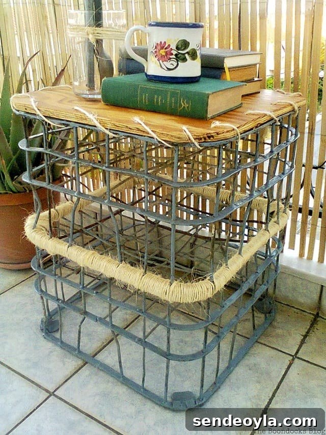 Completed outdoor table