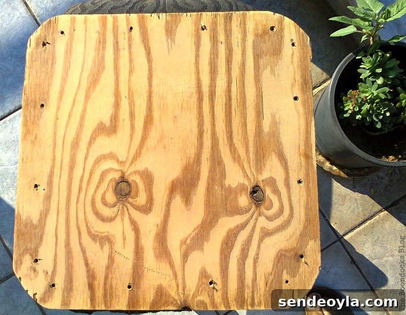 Cut plywood to fit shape of crates