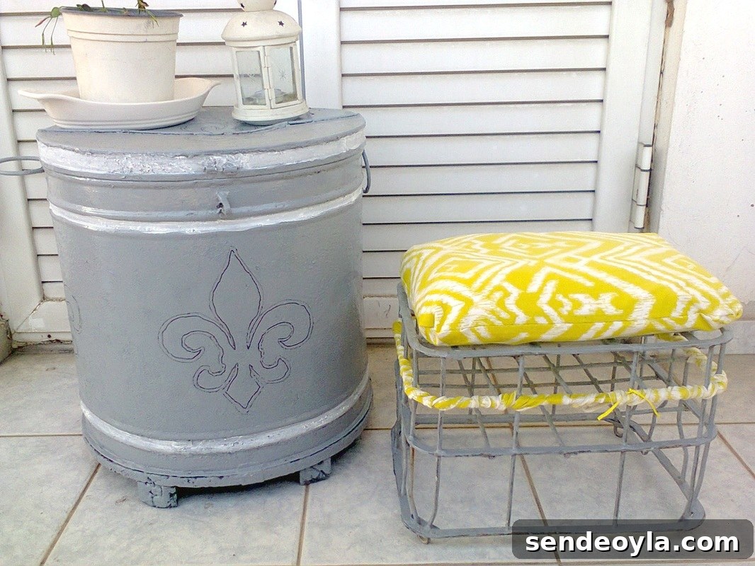 A Milk Crate turned Stool, www.theboondocksblog.com