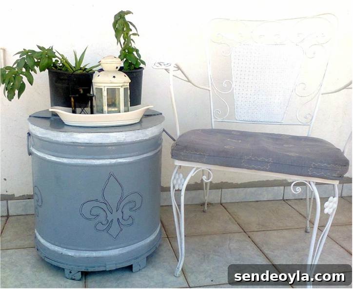 Barrel as side table