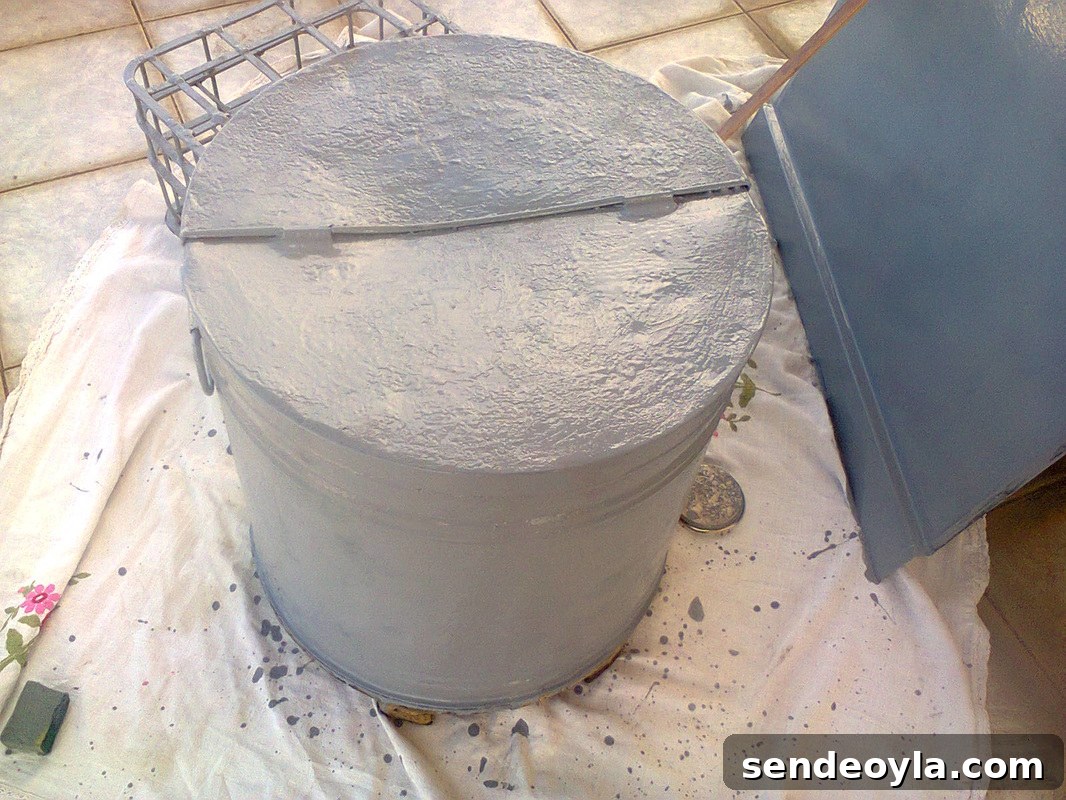 Painting the barrel grey