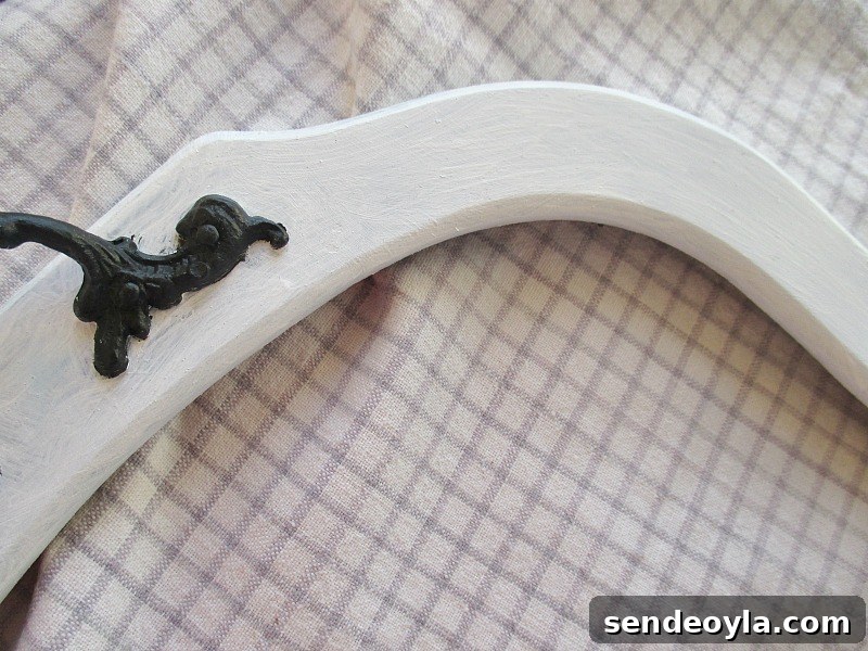 How to Upcycle a Vintage Serving Tray into a Stylish Home Accent 6 Tray frame painted white, close-up