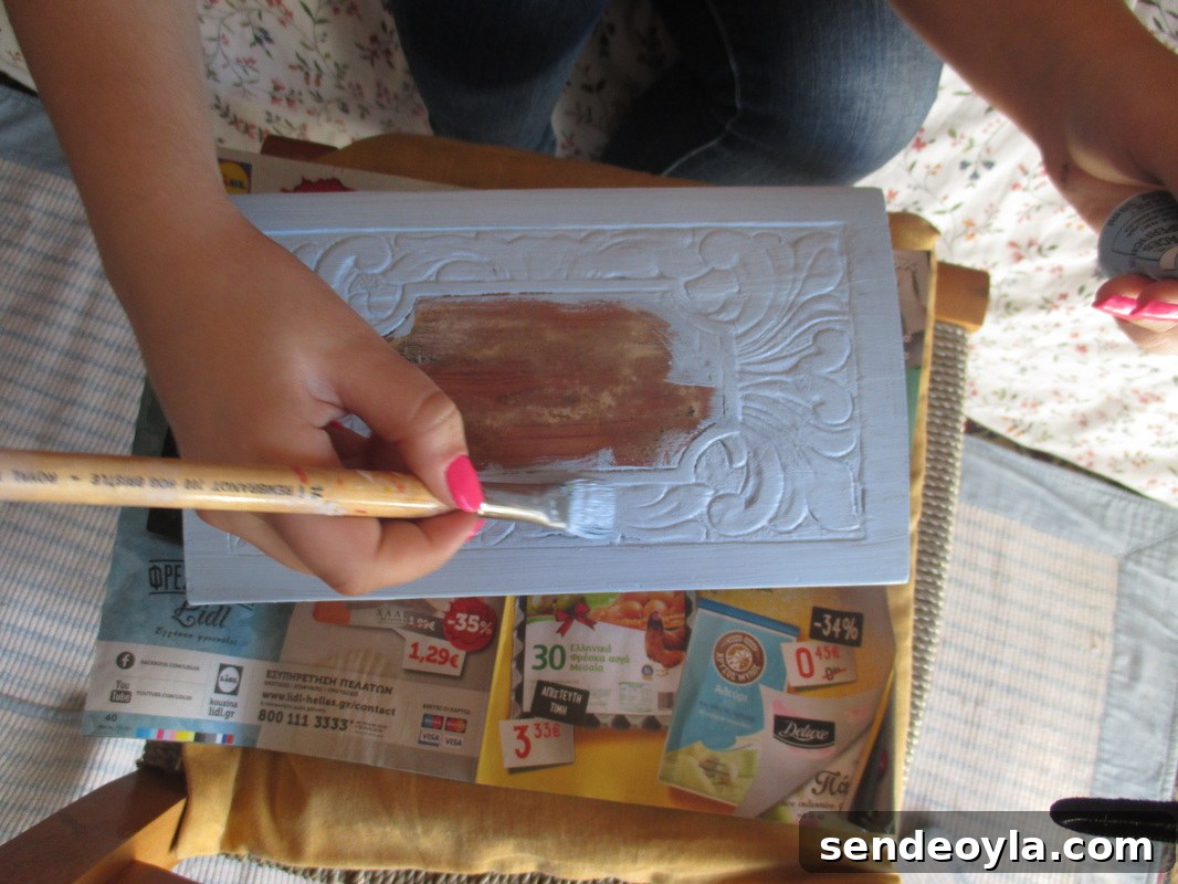 Painting the top, A Gift Box from the Heart