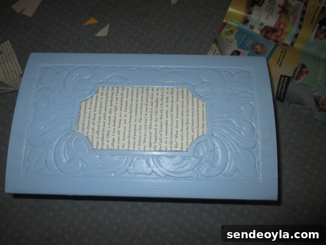 Decoupaged top, A Gift Box from the Heart