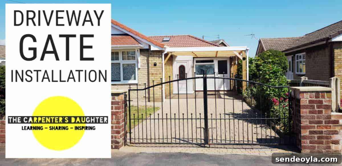 Driveway Gate Installation by The Carpenter's Daughter