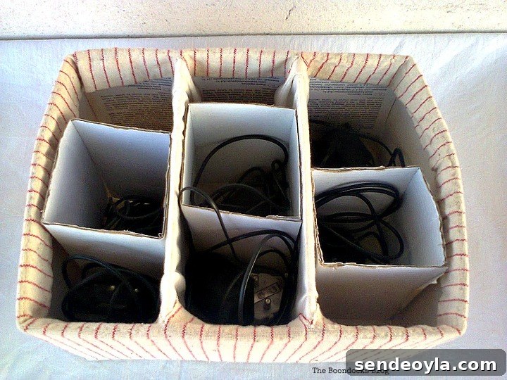 DIY Upcycled Cable Storage Ideas to Tame Wire Clutter 14 wire organizer, untangling the wires - www.theboondocksblog.com
