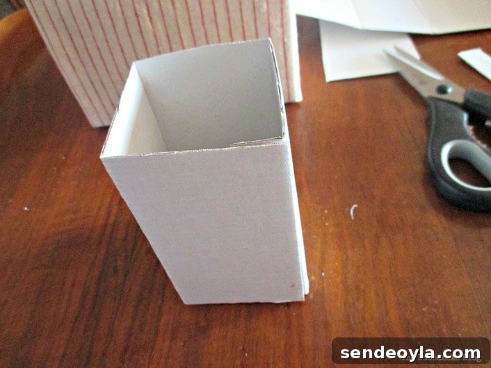 DIY Upcycled Cable Storage Ideas to Tame Wire Clutter 10 fold cardboard into box shape, untangling the wires - www.theboondocksblog.com