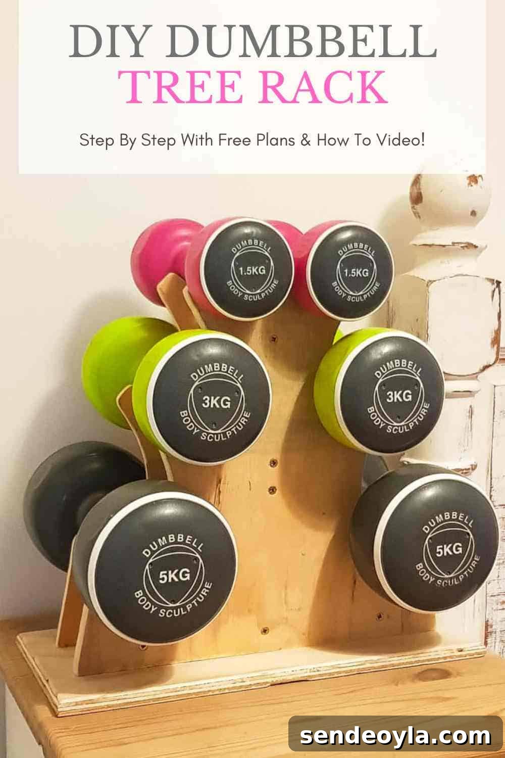 DIY Dumbbell Rack Tree Stand with Free Plans 15 How to make a DIY rack for dumbbells