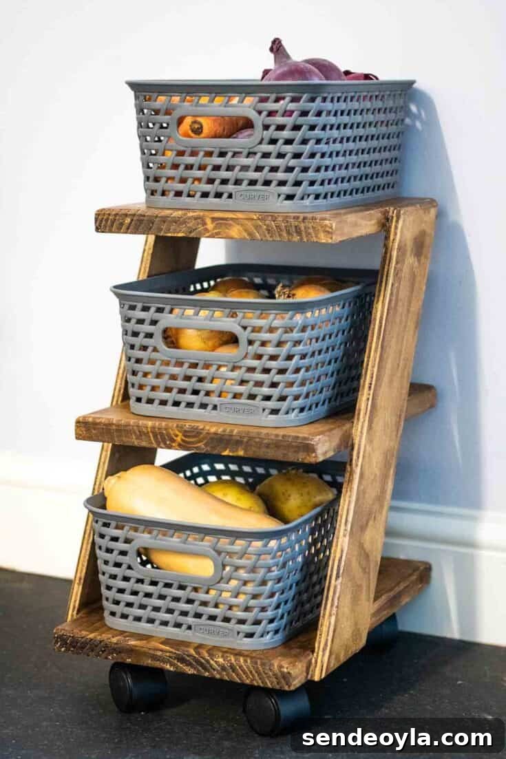 DIY Z SHELF 3 TIER TROLLEY FOR 4L BASKET STORAGE