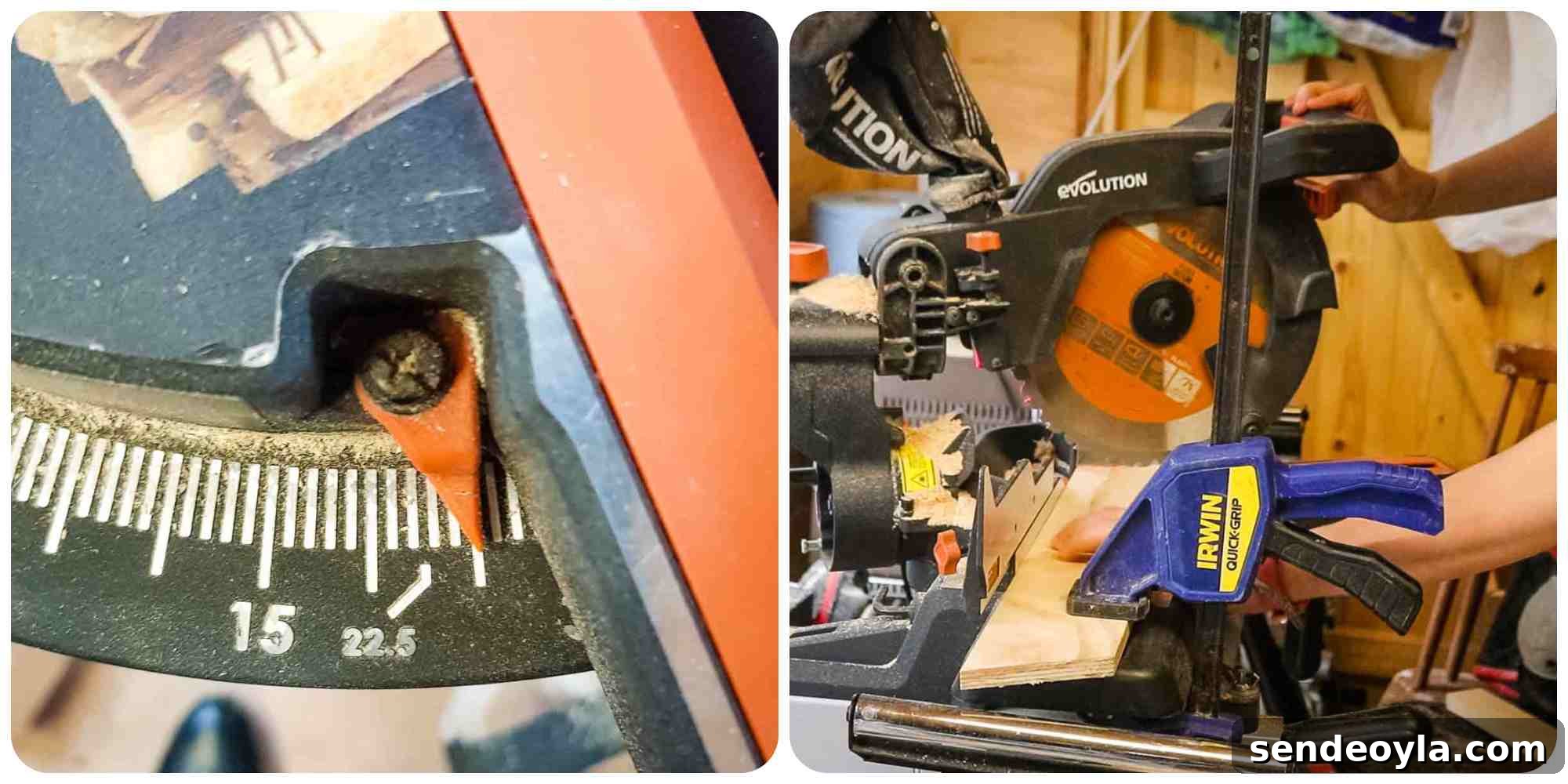 25 degree angle set up on a mitre saw to cut angled supports for a Z stand table