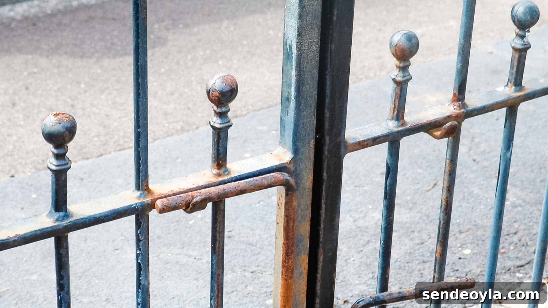 How to Paint a Rusty Gate: Prep, Remove Rust and Finish 2 Rusty gate before refurbishment