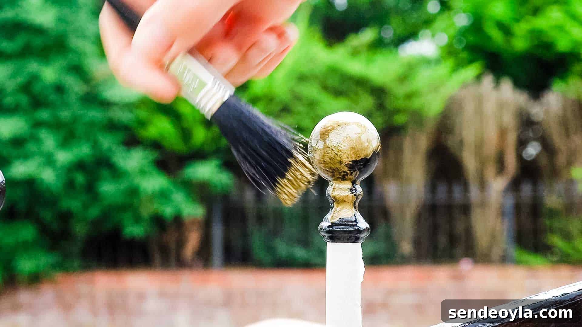 How to Paint a Rusty Gate: Prep, Remove Rust and Finish 11 Painting details with small brush