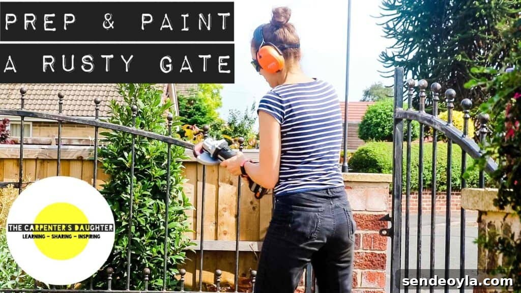How to Paint a Rusty Gate: Prep, Remove Rust and Finish 14 Before and after gate painting