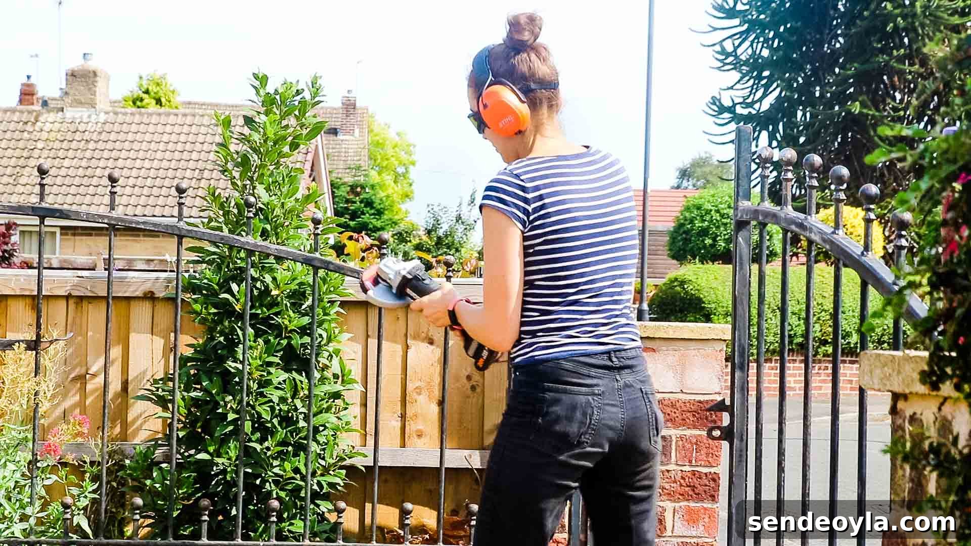 How to Paint a Rusty Gate: Prep, Remove Rust and Finish 3 Gate after initial clean and sanding