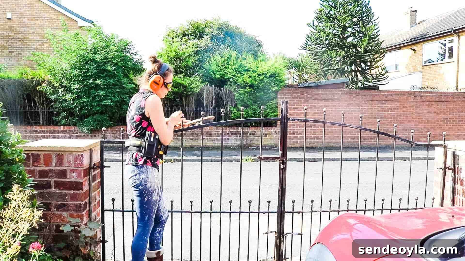 How to Paint a Rusty Gate: Prep, Remove Rust and Finish 6 Safety mask and gloves
