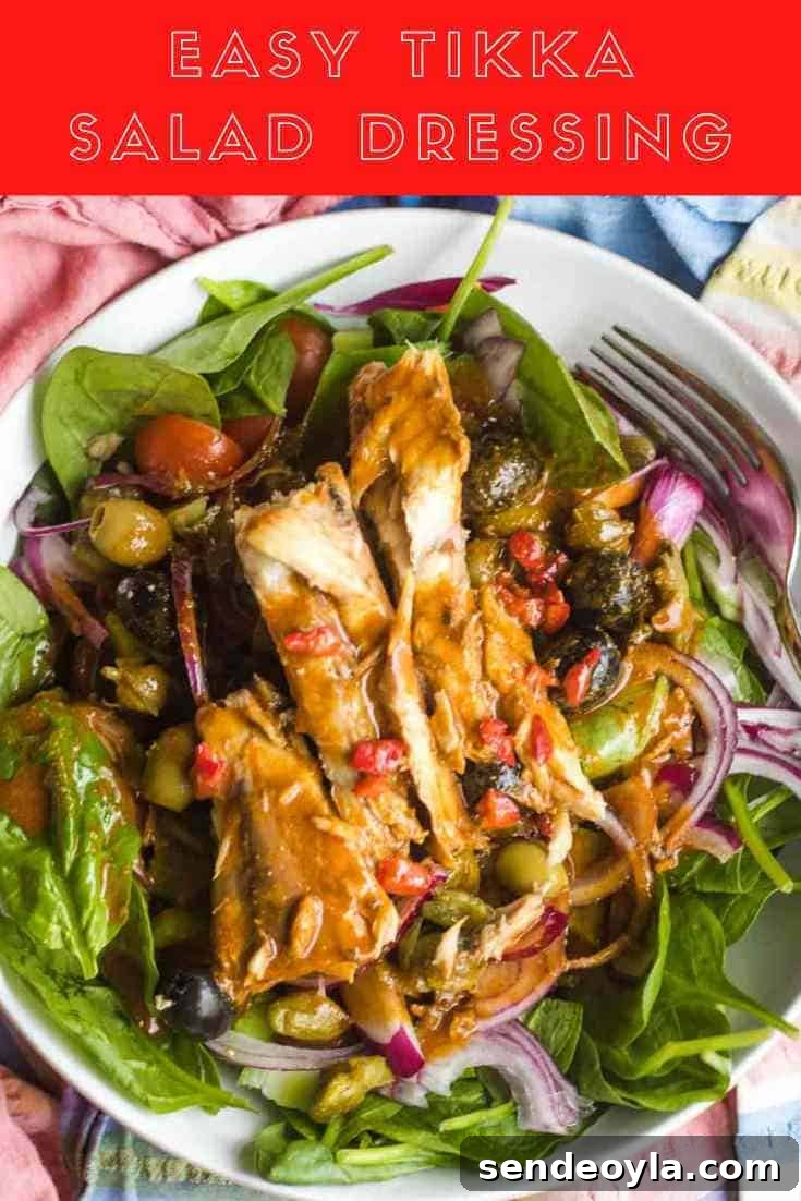 Quick Canned Mackerel Tikka Salad Dressing
