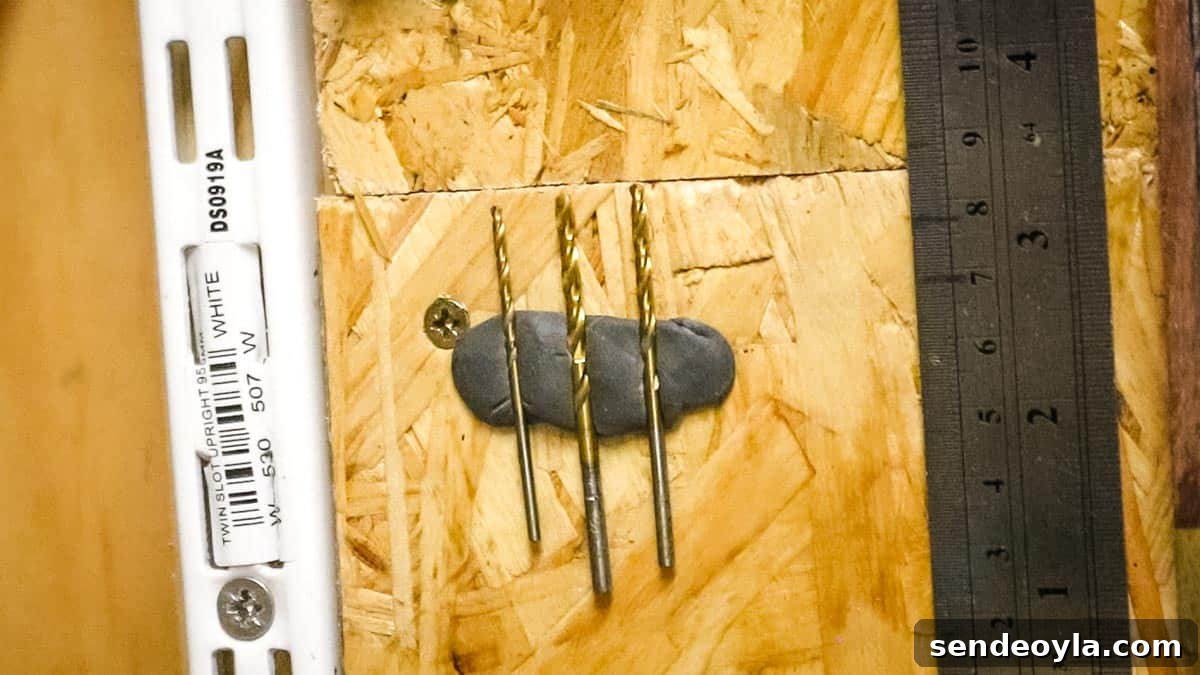 36 Blu Tack Uses and Workshop Hacks 7 Tool and chuck key held with Blu Tack