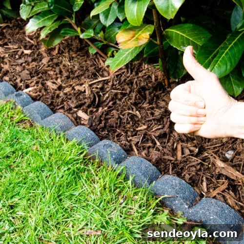 EZ Border rubber edging installation