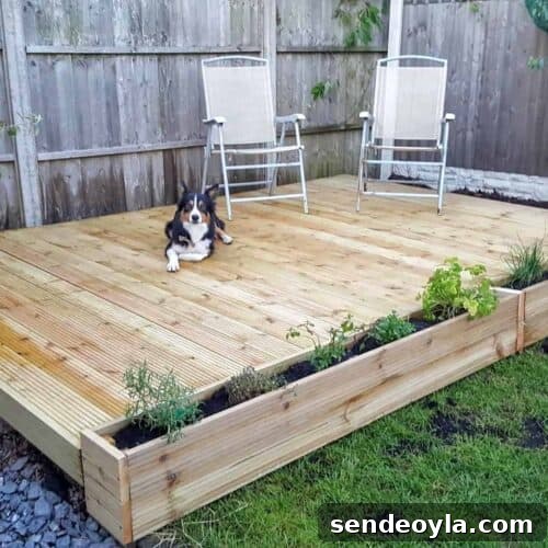 The Herb Kitchen Garden & DIY Lounge Decking