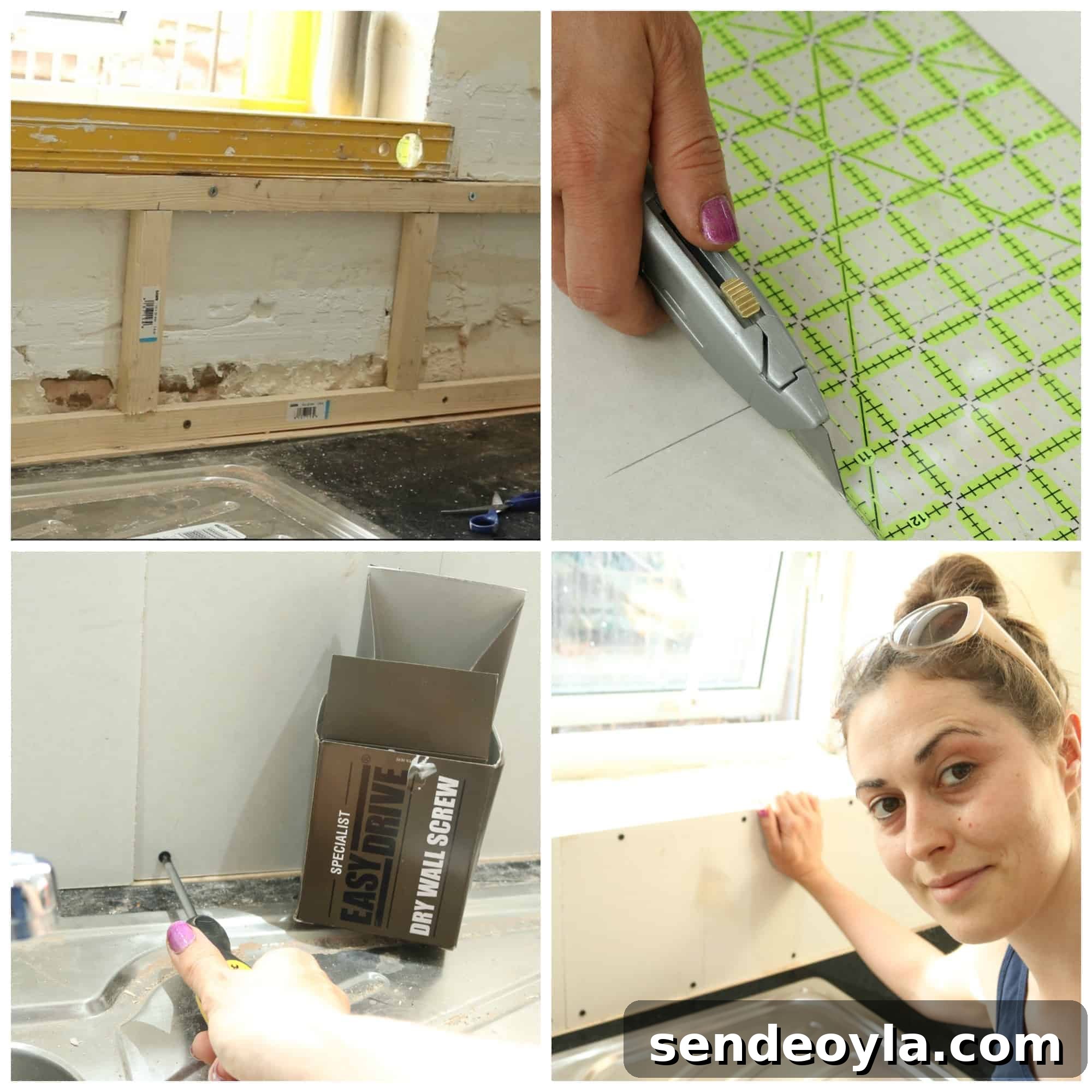 How to Install Wall Studs and Plasterboard 2 Girl DIY: Stud & Plasterboard a Wall
