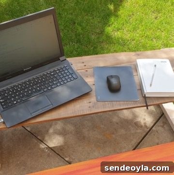 Pallet laptop desk