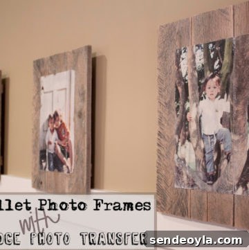 Pallet photo frames