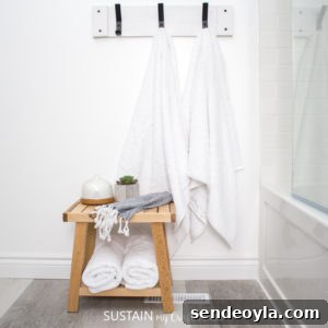 Pallet wood towel rack