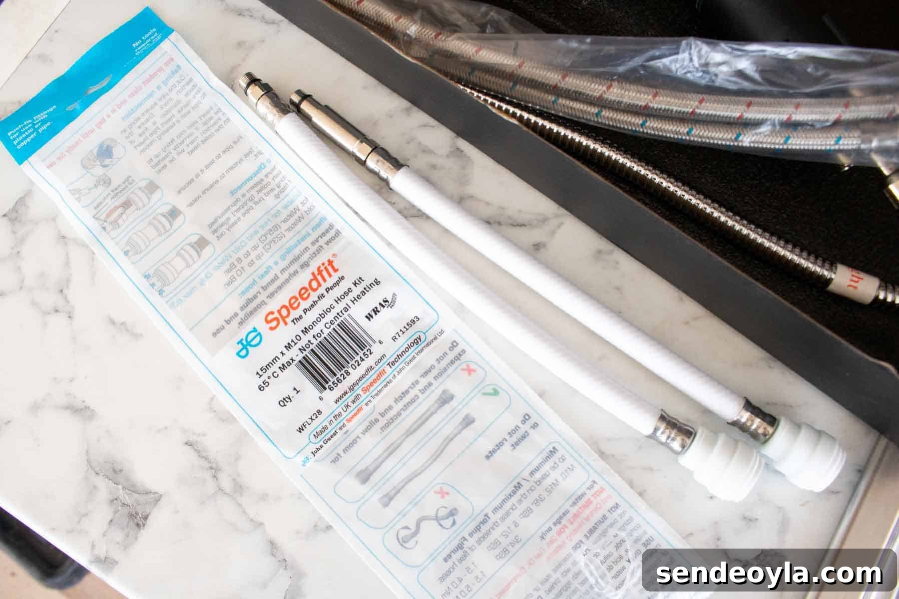 How to Install a Pull-Out Faucet with Speedfit Fittings 4 Speedfit monobloc hose kit 15mm x m10 ready to connect to kitchen tap