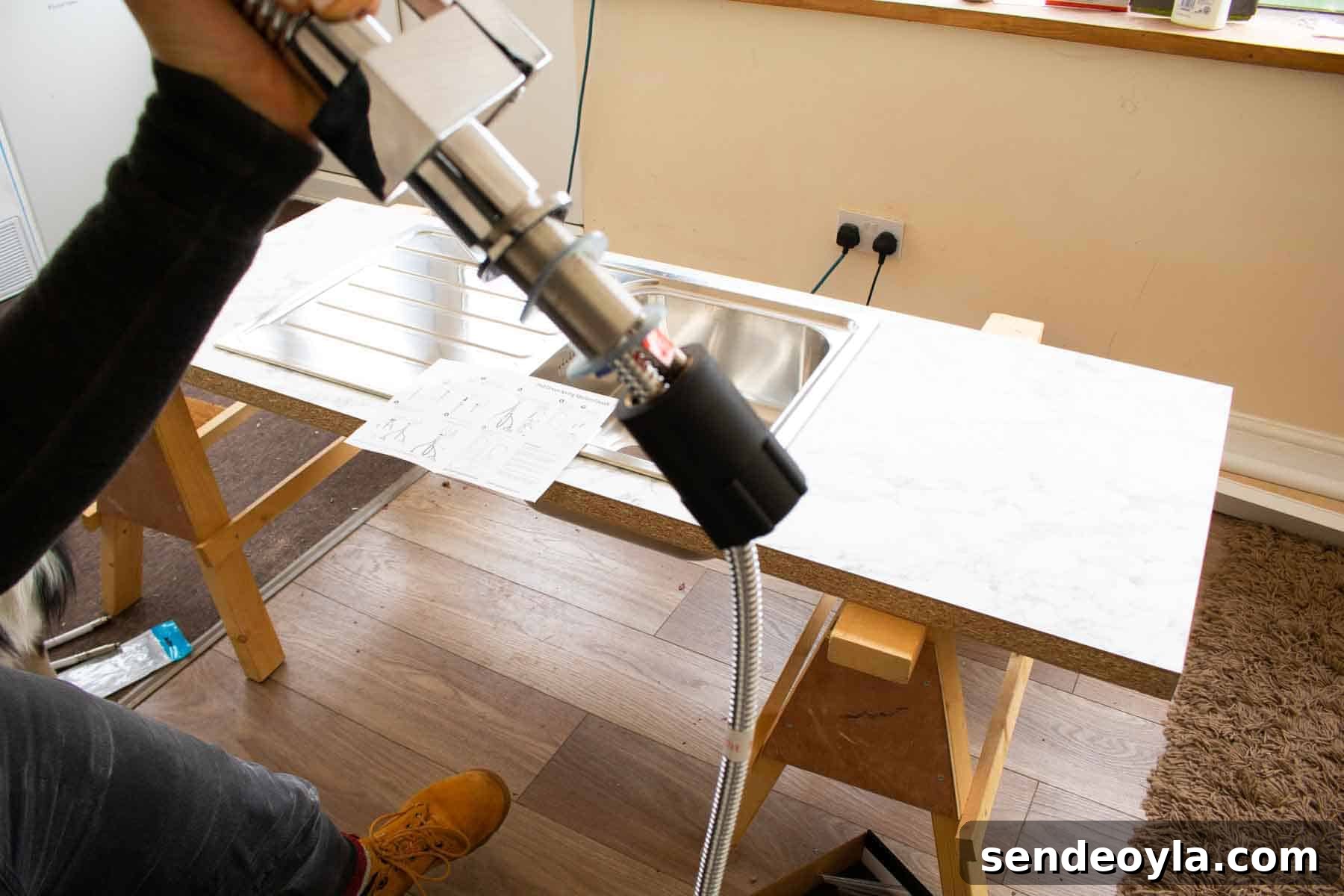 How to Install a Pull-Out Faucet with Speedfit Fittings 6 How the vapsint pull out tap looks