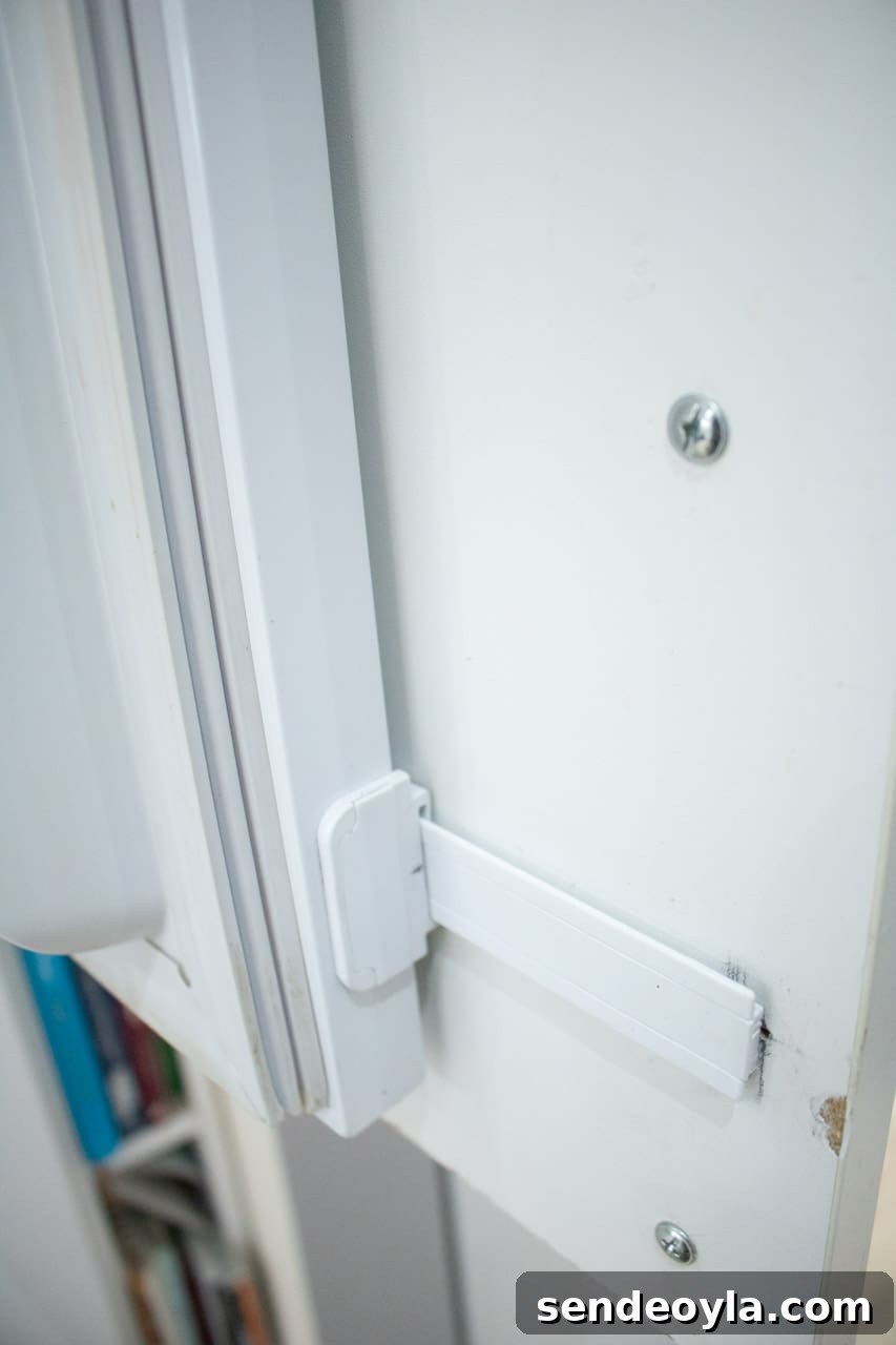 How to Install an Integrated Fridge-Freezer Door Slider 3 Integrated fridge door slider in situ