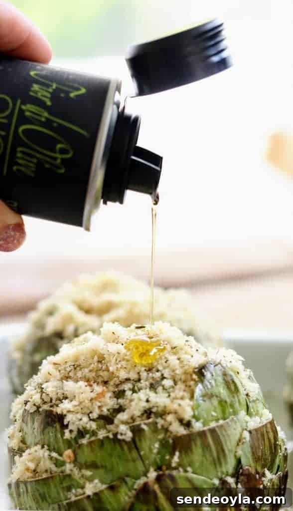 Italian Baked Stuffed Globe Artichokes Recipe 4 img 4958 3