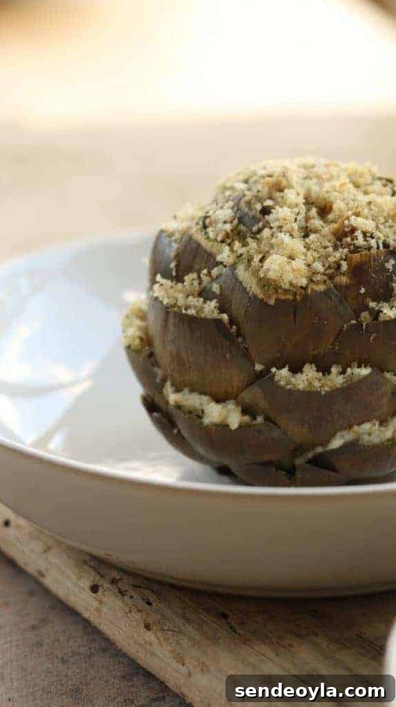 Italian Baked Stuffed Globe Artichokes Recipe 5 img 4958 4