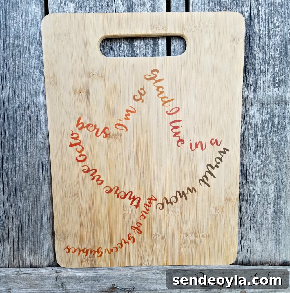 DIY Halloween Decorations from 20 Household Items 8 Cutting Board fall sign from Repurposing Junkie, 15 Household Items Re-purposed for Halloween Decor www.theboondocksblog.com