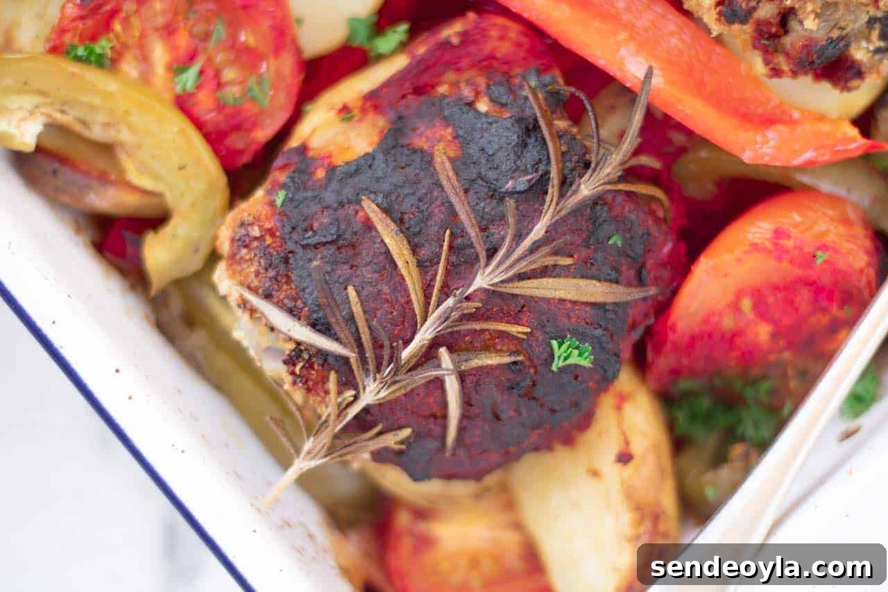 chicken thigh coated in charred chilli sauce