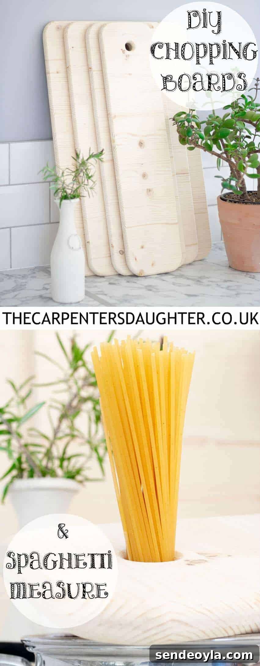 DIY Chopping Board Set with Built-In Spaghetti Measure 18 DIY chopping board set pin